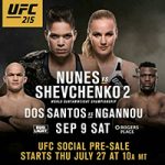 UFC 215: “Nunes vs Shevchenko 2” Live Play-By-Play & Results